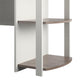 Dakota Computer L Desk with Side Bookshelf and Large Worksurface - White