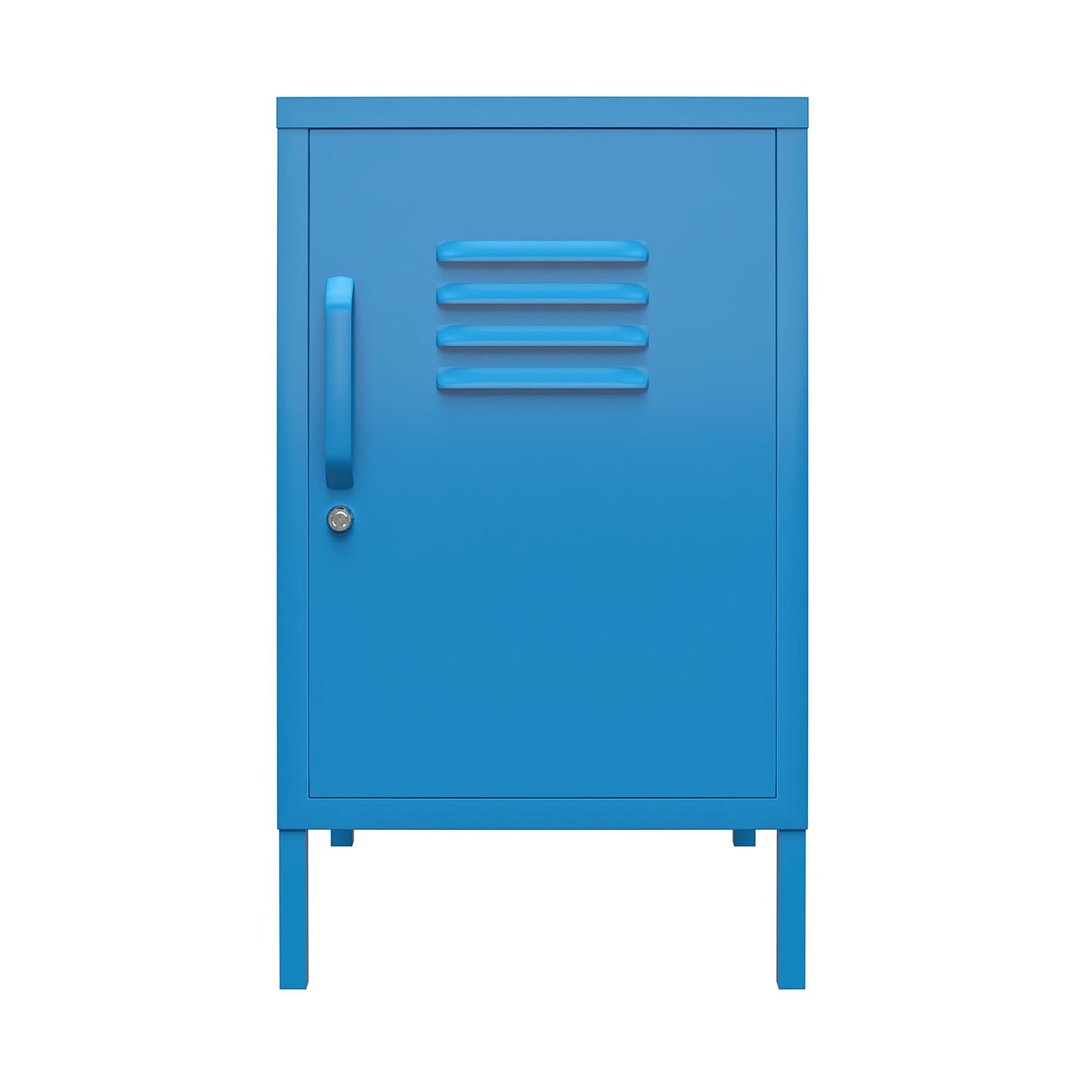 Cache Metal Locker Style Livingroom End Table, Blue - Blue