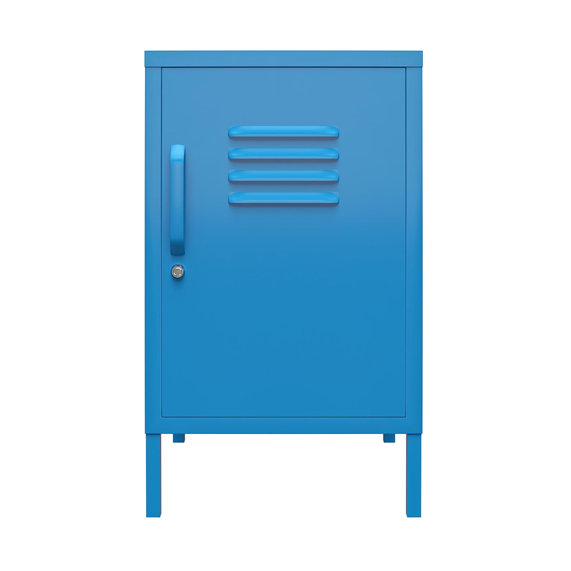 Cache Metal Locker Style Livingroom End Table, Blue - Blue