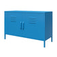Cache 2 Door Wide Metal Locker Accent Storage Cabinet, Blue - Blue