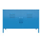 Cache 2 Door Wide Metal Locker Accent Storage Cabinet, Blue - Blue