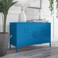 Cache 2 Door Wide Metal Locker Accent Storage Cabinet, Blue - Blue