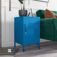 Cache Metal Locker Style Livingroom End Table, Blue - Blue