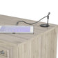 Sierra Ridge Levi Single Pedestal Kids’ Desk with 2 Drawers - Light Walnut