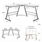 Odin Glass L-Shaped Computer Desk, Gold - Gold