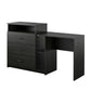 Rebel 3 in 1 Media Dresser with Side Storage and Desk - Black Oak