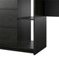 Rebel 3 in 1 Media Dresser with Side Storage and Desk - Black Oak