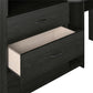Rebel 3 in 1 Media Dresser with Side Storage and Desk - Black Oak