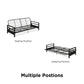 Miles Metal Futon Frame with Metal Mesh and Retainer Clips - Black