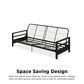 Miles Metal Futon Frame with Metal Mesh and Retainer Clips - Black