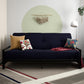 Miles Metal Futon Frame with Metal Mesh and Retainer Clips - Black