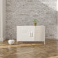 Shadwick 2 Door Metal Locker Accent Cabinet with 2 Shelves - White
