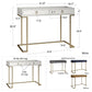 Olten Computer Desk with 2 Drawers and Wireless Charging Spot - White