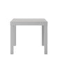 Parsons Hollow Core End Table with Large Top - Gray