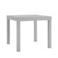 Parsons Hollow Core End Table with Large Top - Gray