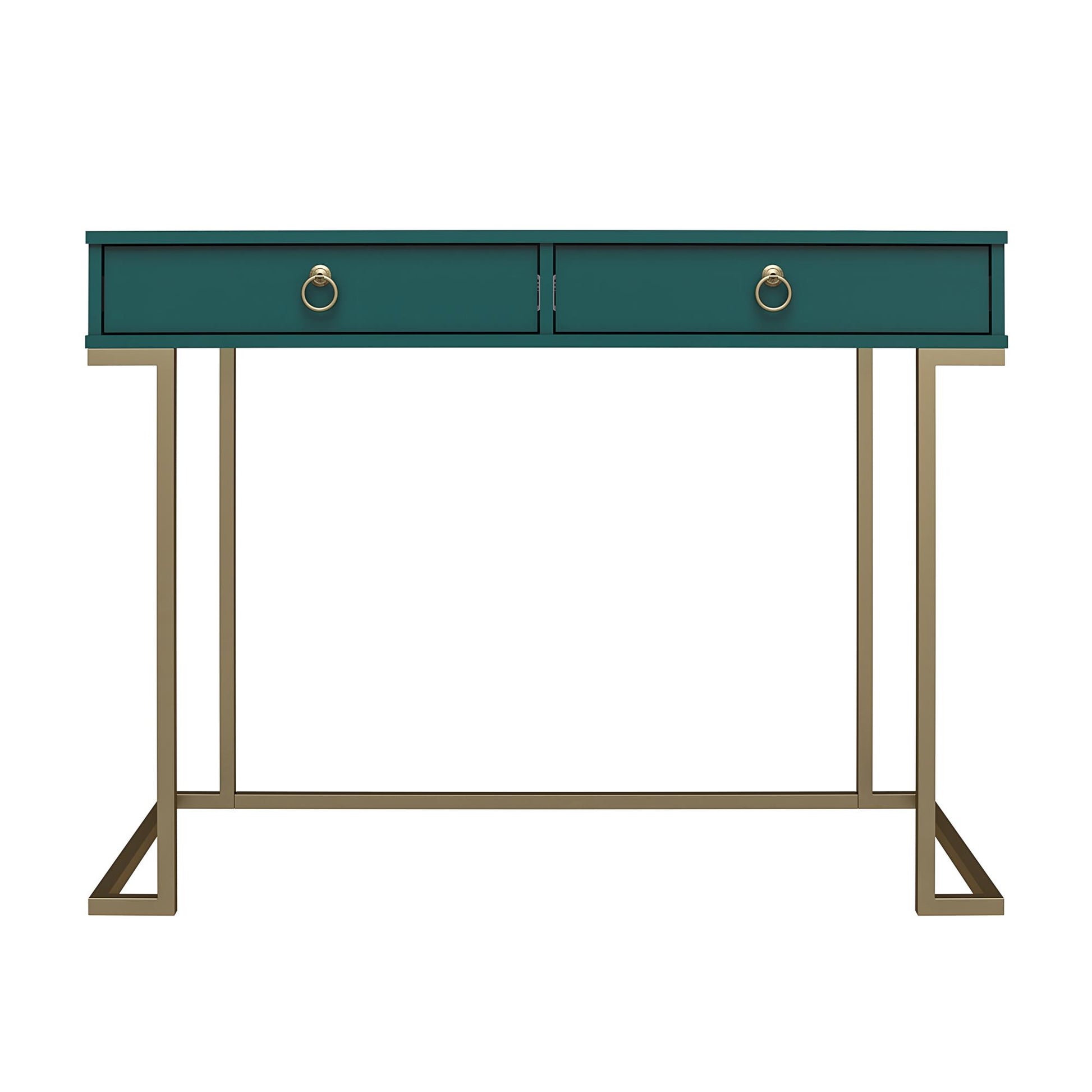 Camila Writing Desk, Emerald Green - Emerald Green