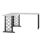 CosmoLiving by Cosmopolitan Ella L Desk - White marble
