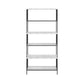 CosmoLiving by Cosmopolitan Ella 5 Shelf Bookcase - White marble