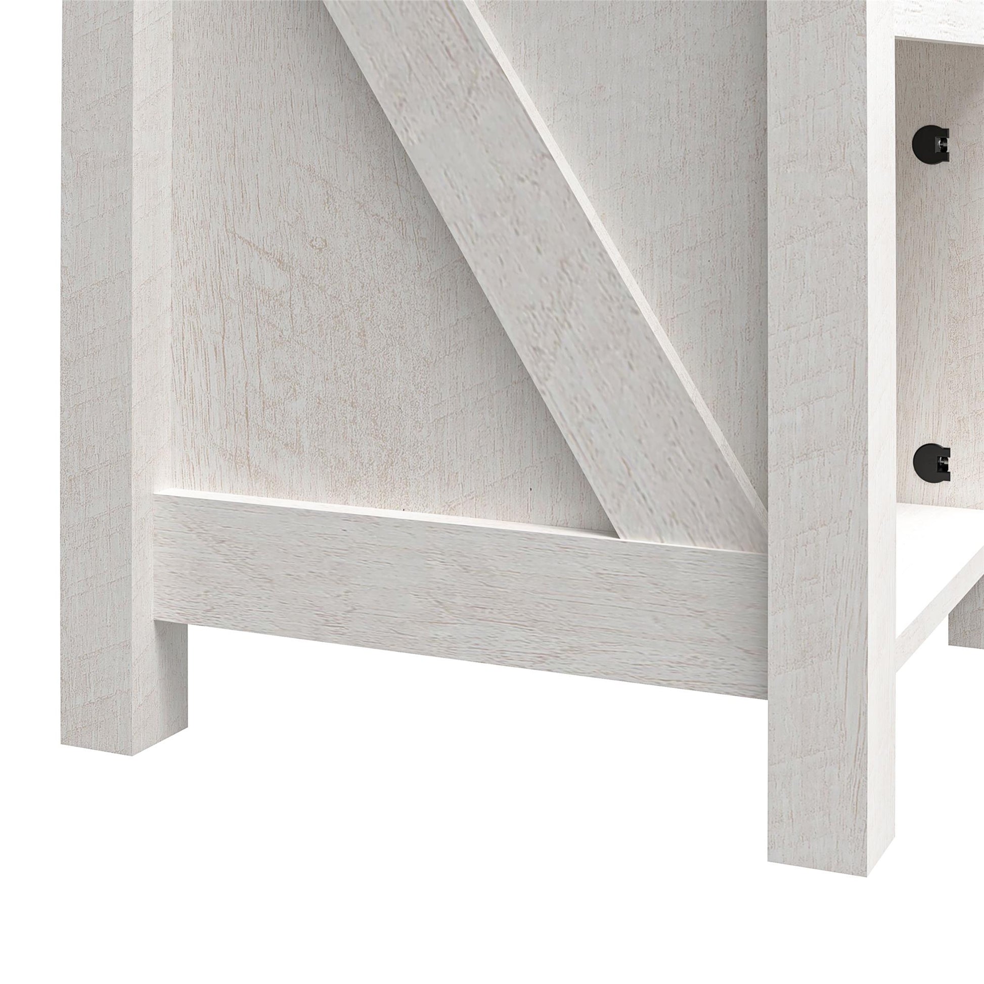 Farmington Rustic Farmhouse Nightstand with 1 Drawer - Ivory Oak