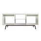 Melbourne Coffee Table with Glass Shelf and 2 Open Compartments - White