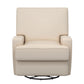 Rylan Upholstered Swivel Glider Recliner Chair with Square Back - Beige