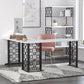 CosmoLiving by Cosmopolitan Ella 5 Shelf Bookcase - White marble