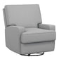 Rylan Upholstered Swivel Glider Recliner Chair with Square Back - Gray