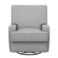 Rylan Upholstered Swivel Glider Recliner Chair with Square Back - Gray