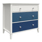 Monarch Hill Poppy 3 Drawer Dresser with 2 Sets of Knobs - Blue