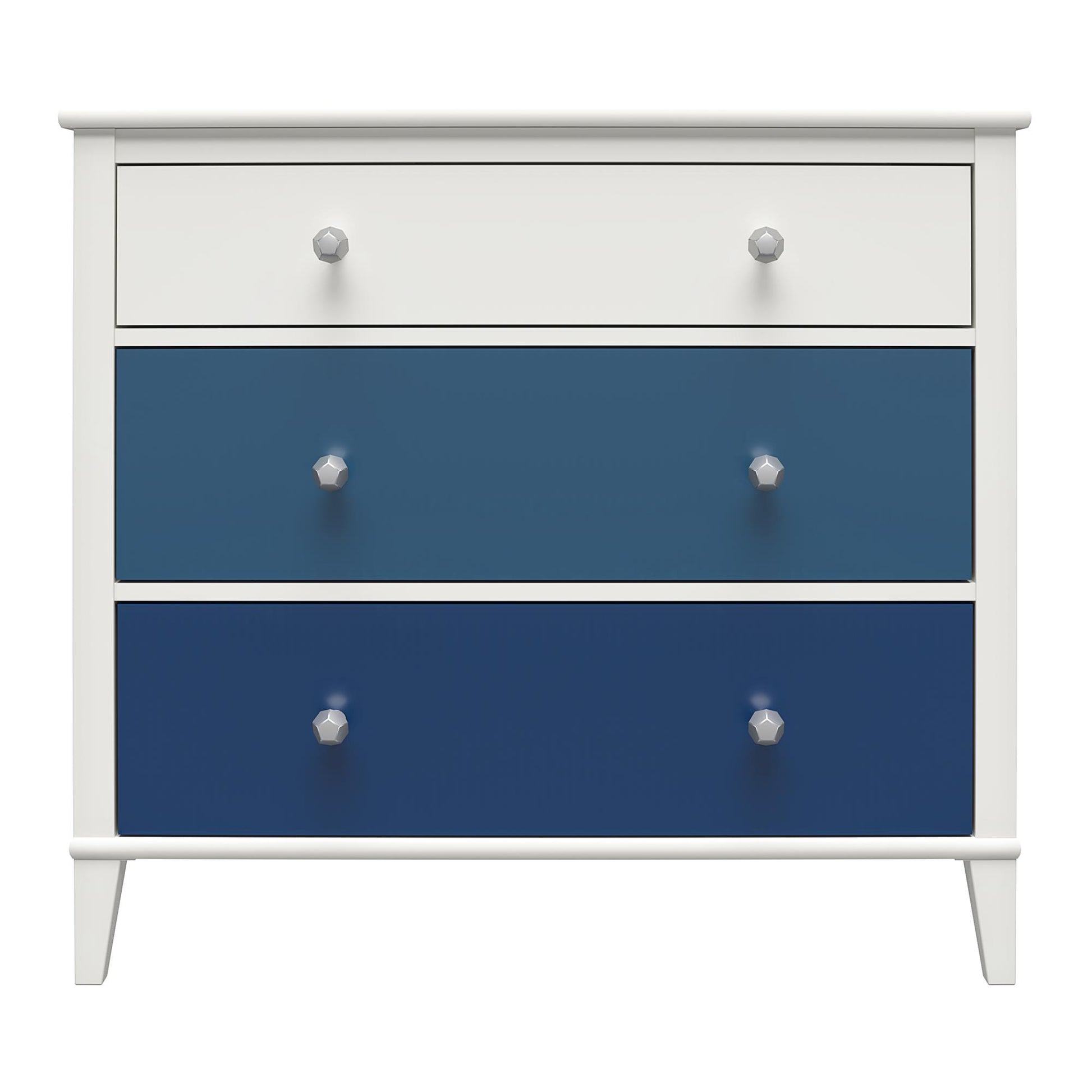 Monarch Hill Poppy 3 Drawer Dresser with 2 Sets of Knobs - Blue