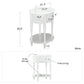 Rowan Valley Laren Oval 1 Drawer Nightstand with Wood Legs - White