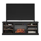 Hoffman Fireplace TV Stand for TVs up to 70 Inch with 23 Inch Fireplace Insert - Black