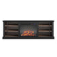 Hoffman Fireplace TV Stand for TVs up to 70 Inch with 23 Inch Fireplace Insert - Black