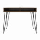 Atwood Computer Desk with Open Storage Shelves and Hairpin Legs - Florence Walnut