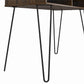 Atwood Computer Desk with Open Storage Shelves and Hairpin Legs - Florence Walnut