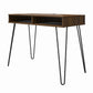 Atwood Computer Desk with Open Storage Shelves and Hairpin Legs - Florence Walnut