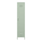 Shadwick Single Closed Door Metal Locker Storage Cabinet with 4 Shelves - Pale Green