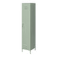 Shadwick Single Closed Door Metal Locker Storage Cabinet with 4 Shelves - Pale Green