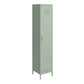 Shadwick Single Closed Door Metal Locker Storage Cabinet with 4 Shelves - Pale Green