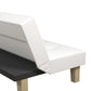 Aubrey Convertible Futon Sofa and Couch Sleeper Faux Leather - White