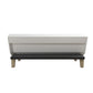 Aubrey Convertible Futon Sofa and Couch Sleeper Faux Leather - White