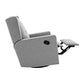 Mikayla Swivel Glider Recliner Chair Pocket Coil Seating - Grey Linen