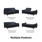 Vintage Tufted Split Back Futon - Blue