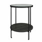 Ameriwood Home Lakeland Round End Table, Black Oak - Black Oak