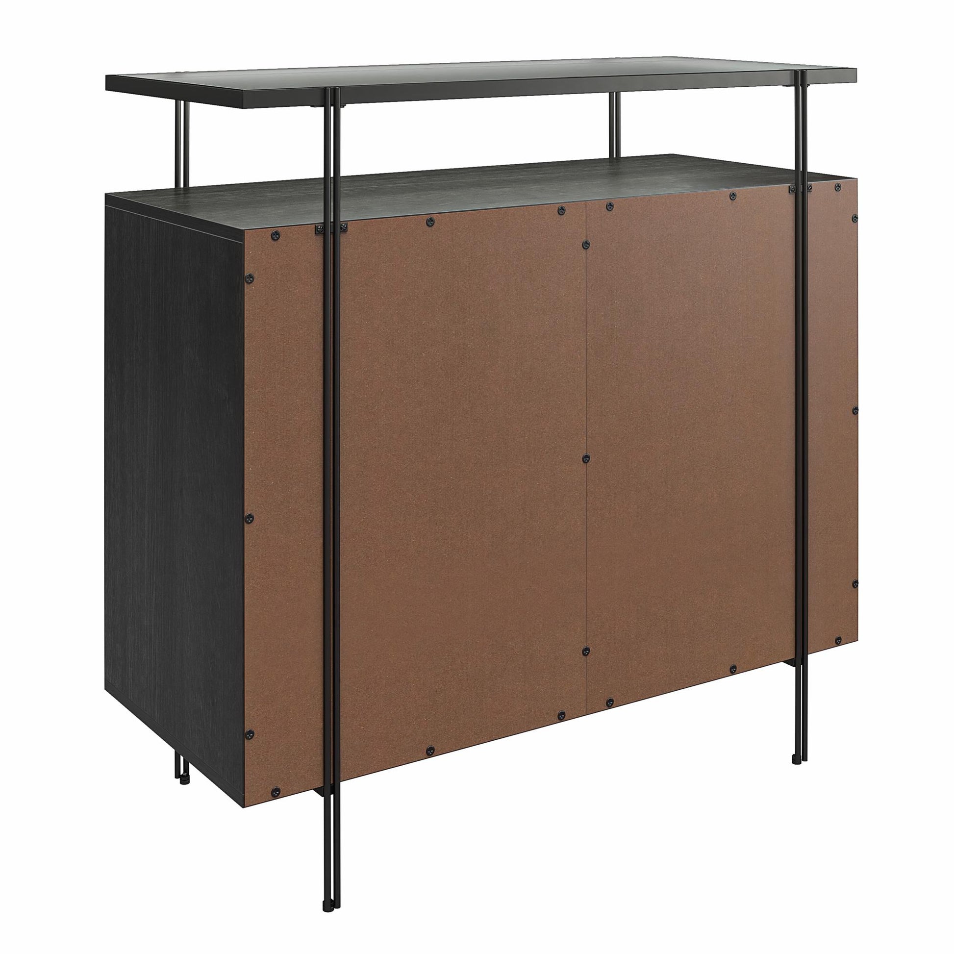 Ameriwood Home Lakeland Bar Cabinet, Black Oak - Black Oak