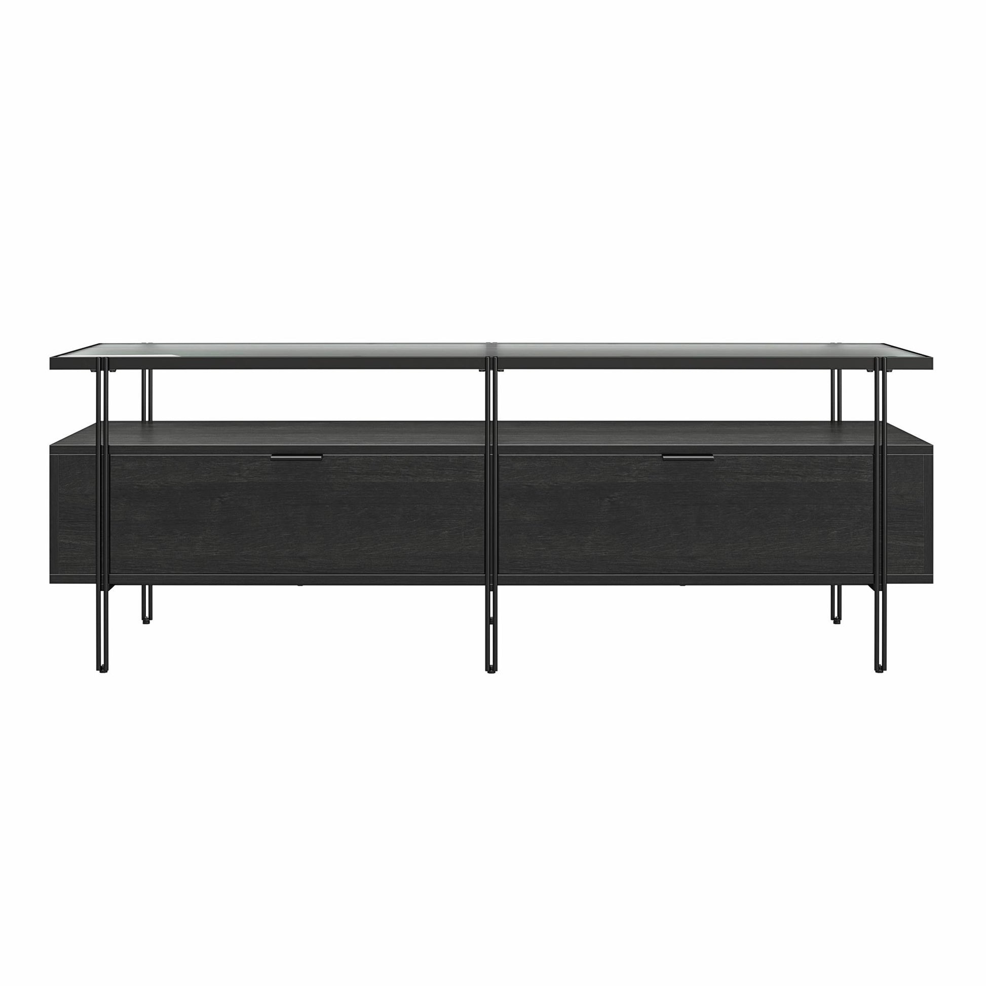 Ameriwood Home Lakeland TV Stand for TVs up to 60", Black Oak - Black Oak