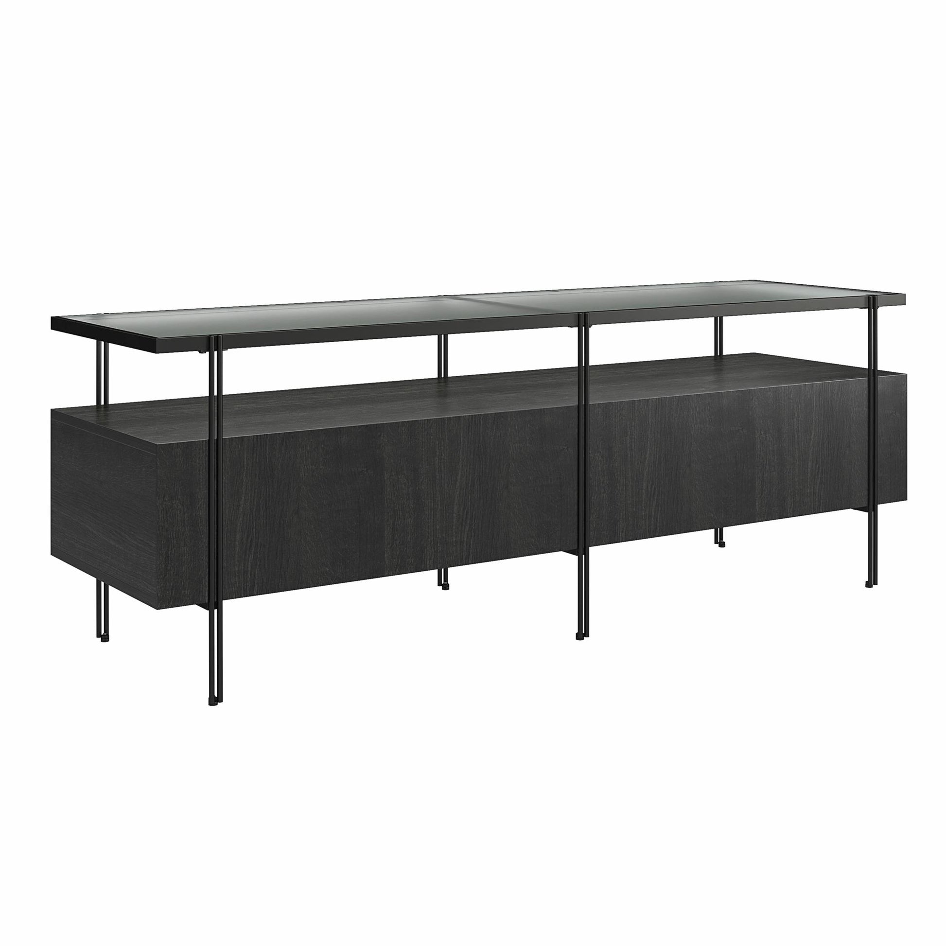 Ameriwood Home Lakeland TV Stand for TVs up to 60", Black Oak - Black Oak