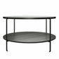 Ameriwood Home Lakeland Round Coffee Table, Black Oak - Black Oak