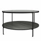 Ameriwood Home Lakeland Round Coffee Table, Black Oak - Black Oak