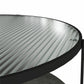 Ameriwood Home Lakeland Round Coffee Table, Black Oak - Black Oak